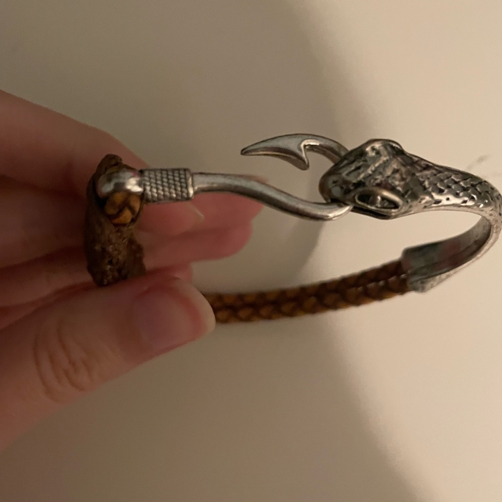 Silver Snake Hook Bracelet